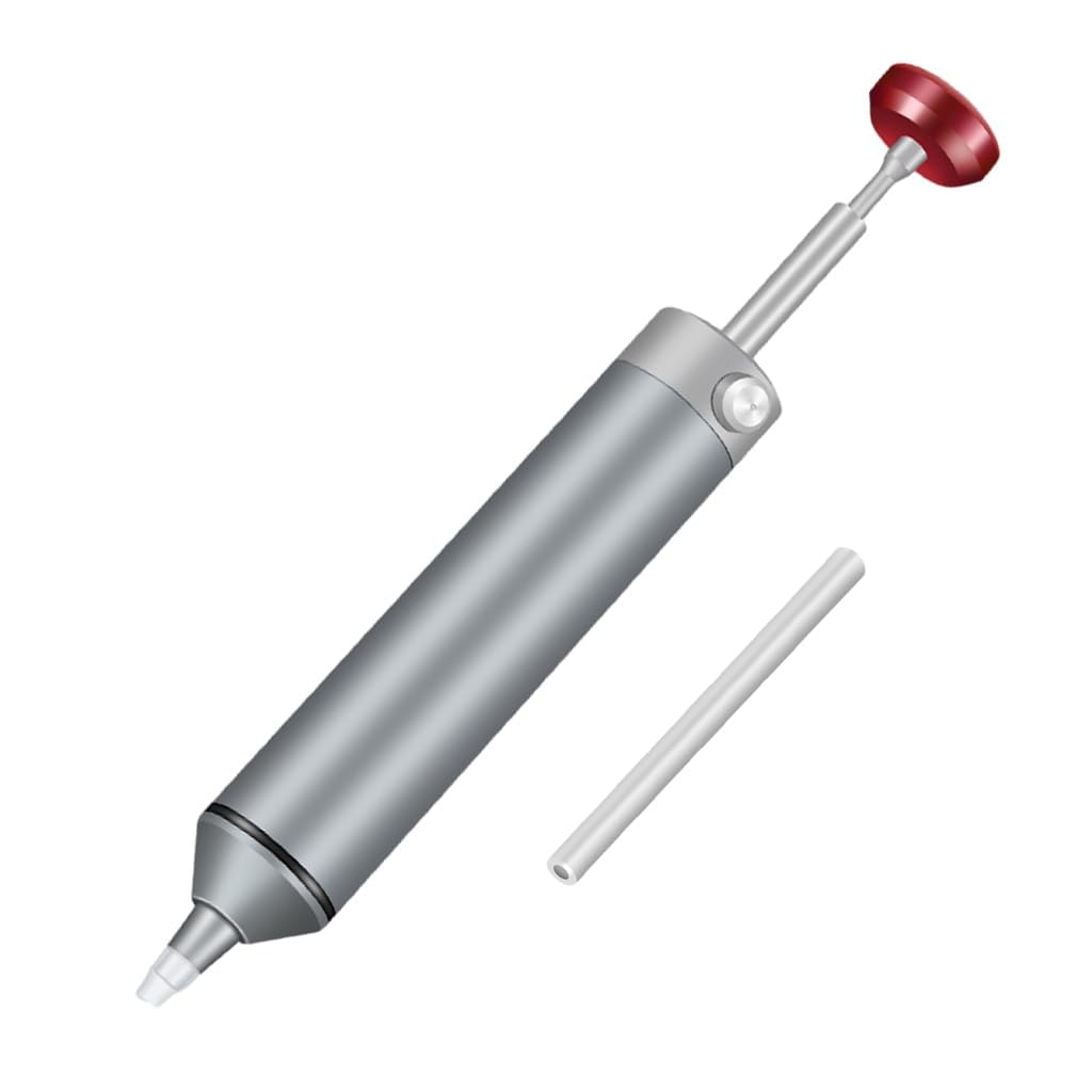 Serplex Solder Sucker No Clog Aluminum Desoldering Pump, Soldering Tools with Powerful Vacuum Suction for Removal & Repair, Heat Resistant Silicone Suction Nozzle, Replacement Silicone Tube included Serplex Solder Sucker No Clog Aluminum Desoldering Pump, Soldering Tools with Powerful Vacuum Suction for Removal & Repair, Heat Resistant Silicone Suction Nozzle, Replacement Silicone Tube included